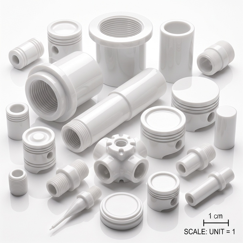 Anonymized application scenario: Y-TZP zirconia plunger for high-pressure medical dosing pumps